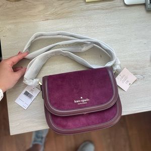 Kate Spade Suede Saddle Bag - NWT